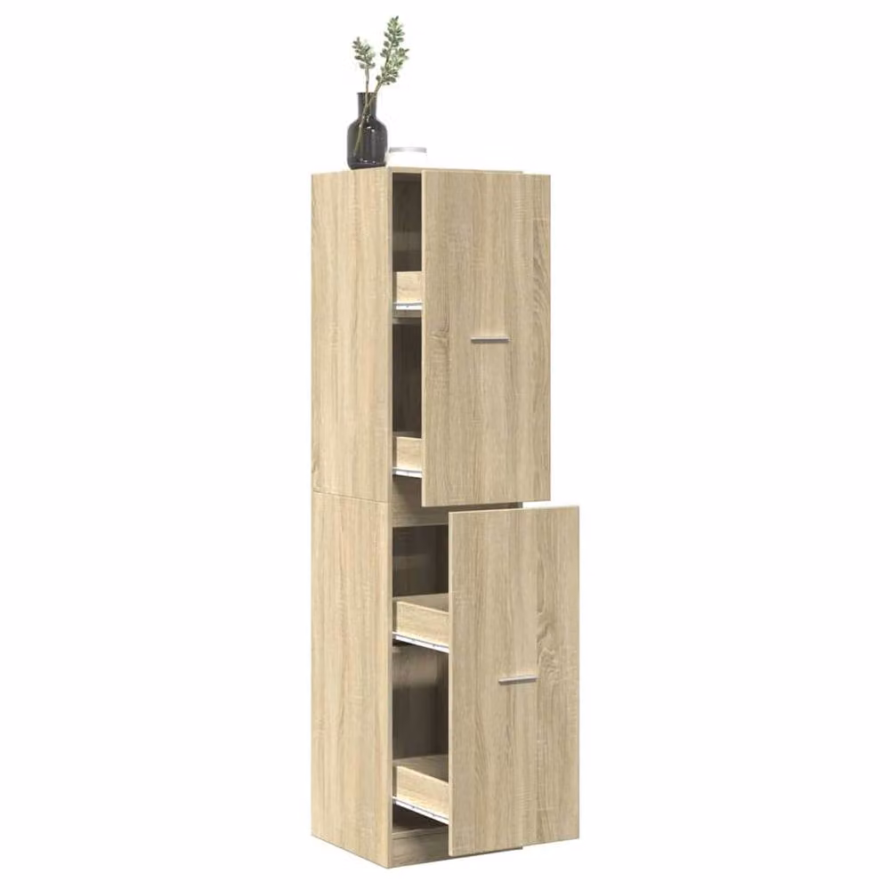 Berkfield Home Apothecary Cabinet in Sonoma Oak, Light Tan, W: 40 cm, D: 41 cm, H: 174.5 cm – 2