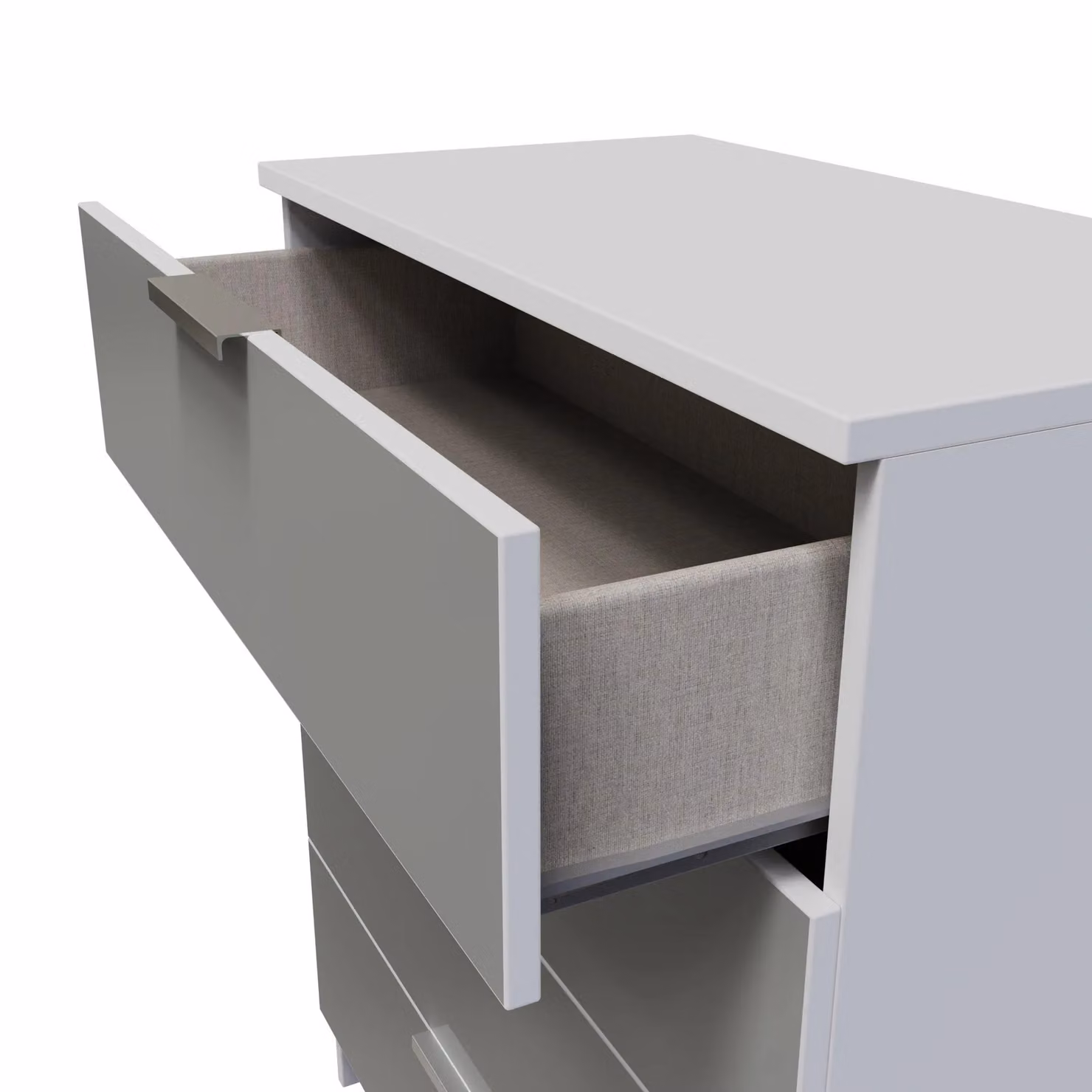 Ready Assembled 2 U Dover 4 Drawer Chest in Mid Grey – 3