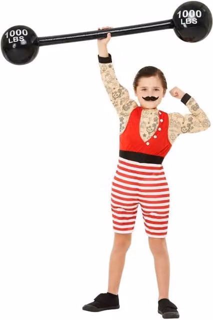 Smiffys Boys Deluxe Strong Boy Costume Set in Multicolour and Red