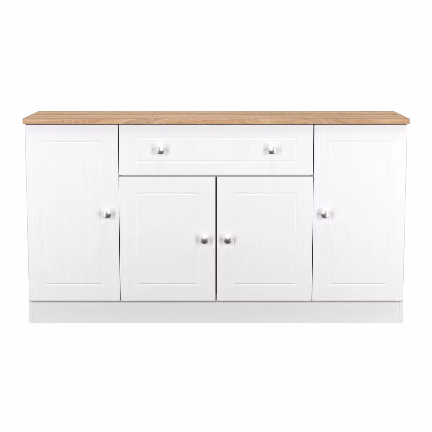 Ready Assembled 2 U Cambridge White 4 Door 1 Drawer Wide Unit – 2