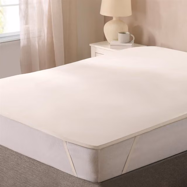 OHS Anti-Allergy Washable Memory Foam Mattress Topper in White, Double Size