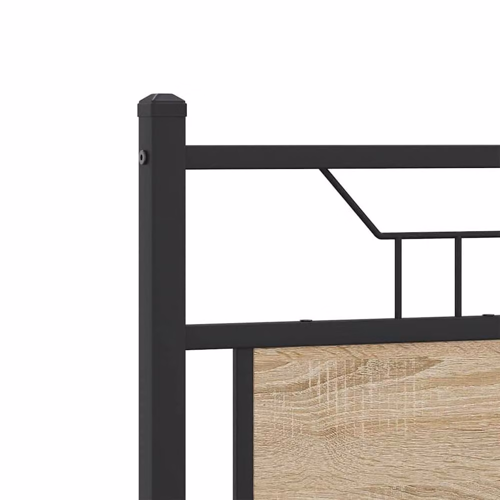 Berkfield Home Sonoma Oak Small Double Bed Frame in Brown, W/D/H: 120 x 190 cm – 4