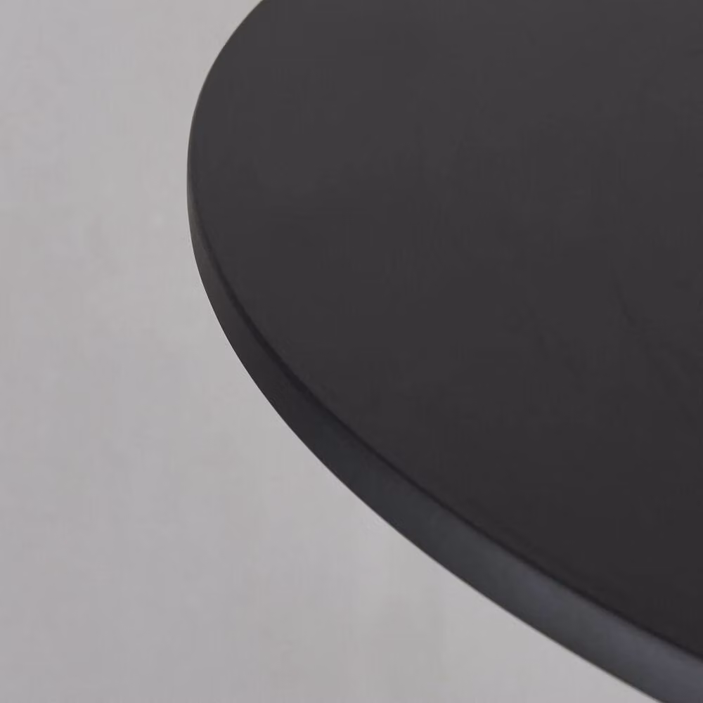 ERGOVEXA Round Dining Table in Black, Diameter: 60 cm, Height: 73 cm – 3