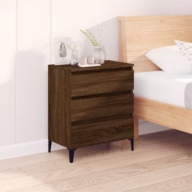 Berkfield Home Brown Oak Sideboard, W/D/H: 60 x 35 x 70 cm – 1