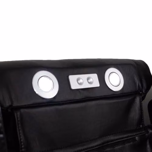 Furnishings For Less UK Felix Black Synthetic Leather Electric Reclining Sofa Suite with 3 Seater and 2 Seater, USB Charging, Cup Holders and LED Lighting – 7