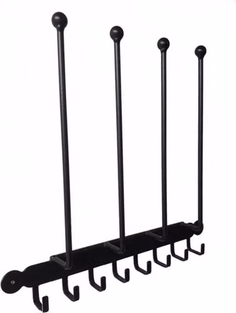 Poppyforge Wall Mounted Metal Boot Rack in Black, D7.6 x W36.8 x H53.3 cm – 1