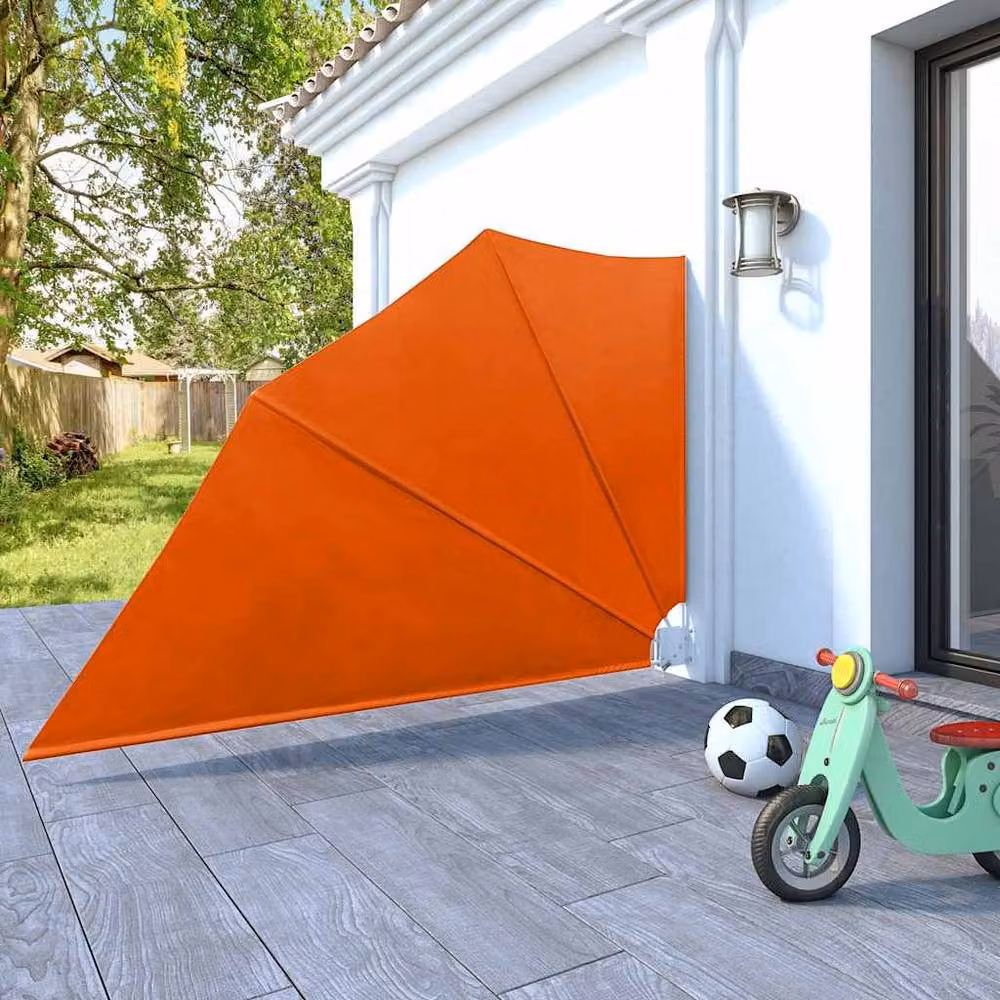 Berkfield Home Collapsible Balcony Side Awning in Orange, W/H: 240 x 160 cm – 5