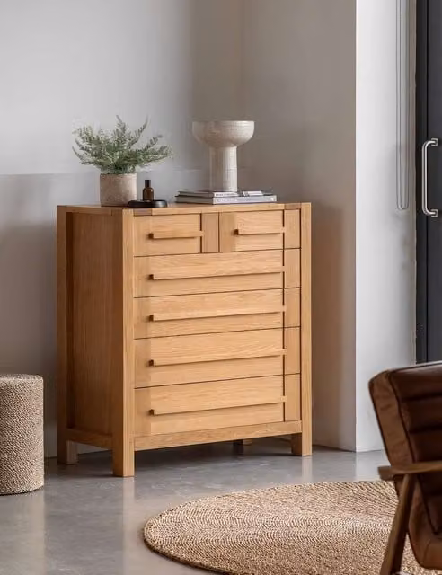 Gallery Direct Sonoma 6 Drawer Chest in Oak Brown