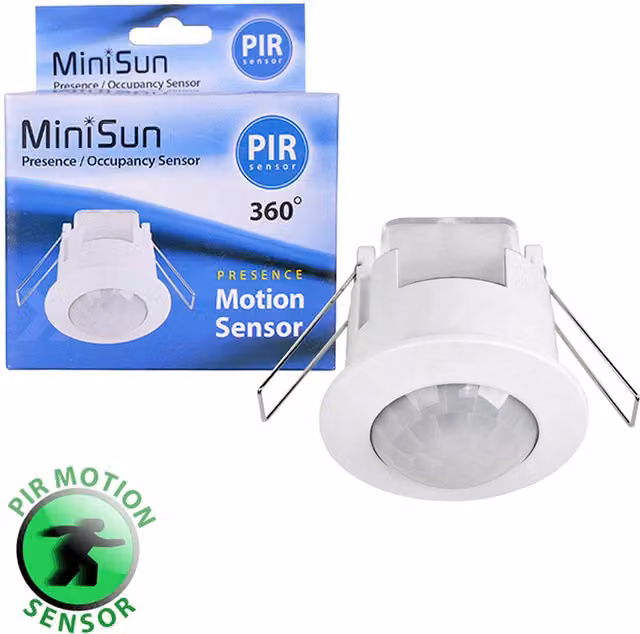 ValueLights Modern White Flush Mount Infrared Motion Sensor Switch