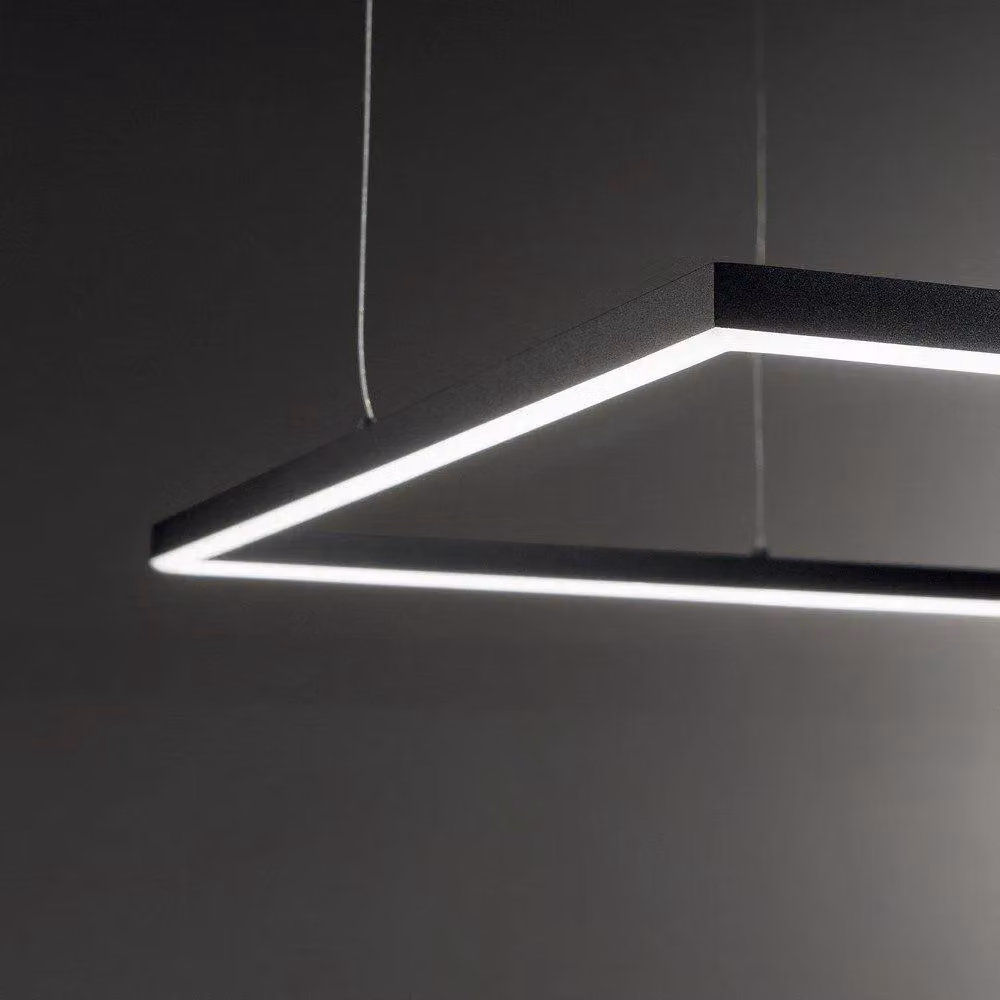 Ideal Lux Oracle Square LED Suspended Pendant Light Black 3000K 33W – 2