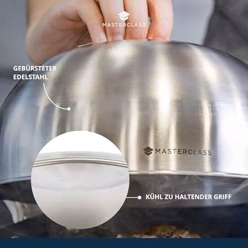 MasterClass Stainless Steel Melting Dome and Burger Steamer in Silver, W/D/H: 22.5 x 12 x 10.5 cm – 4