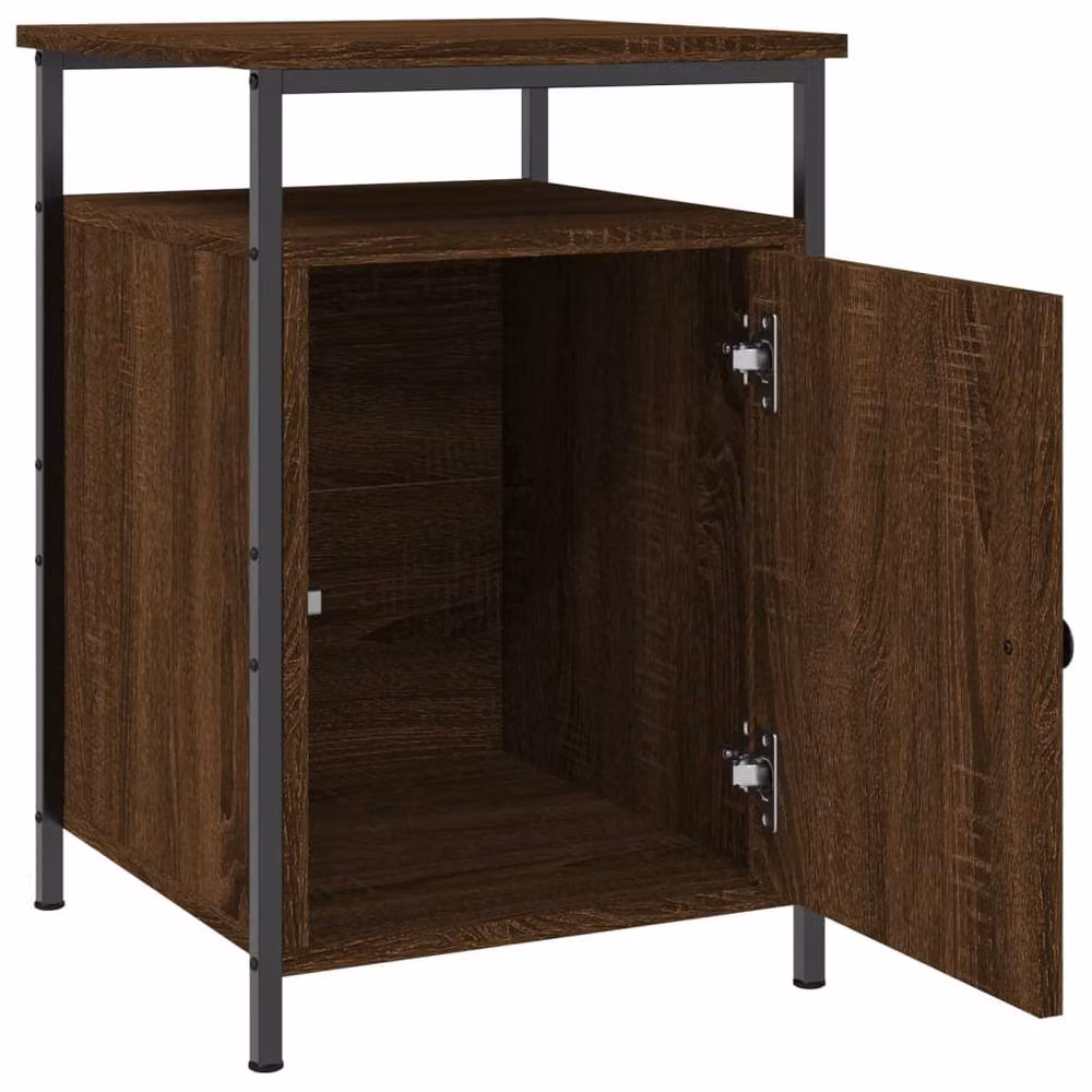 Berkfield Home Brown Oak Bedside Cabinet W/D/H: 40 x 42 x 60 cm – 3