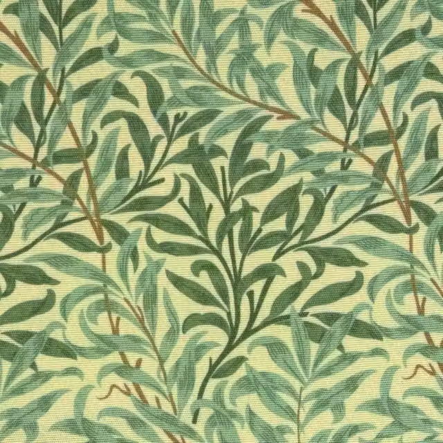 William Morris Willow Boughs Art Nouveau Floral Outdoor Fabric in Sage Green