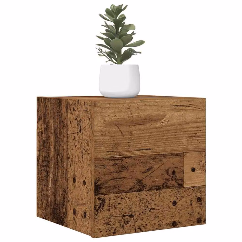 Berkfield Home Wall Mounted TV Cabinet in Brown Old Wood, W: 30.5 cm, D: 30 cm, H: 30 cm – 2