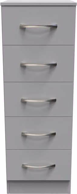 2 U Hampshire 5 Drawer Tallboy in Dark Grey, Ready Assembled – 1