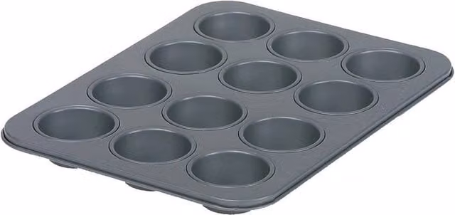dexam Non-Stick 12 Cup Mini Muffin Tray in Grey