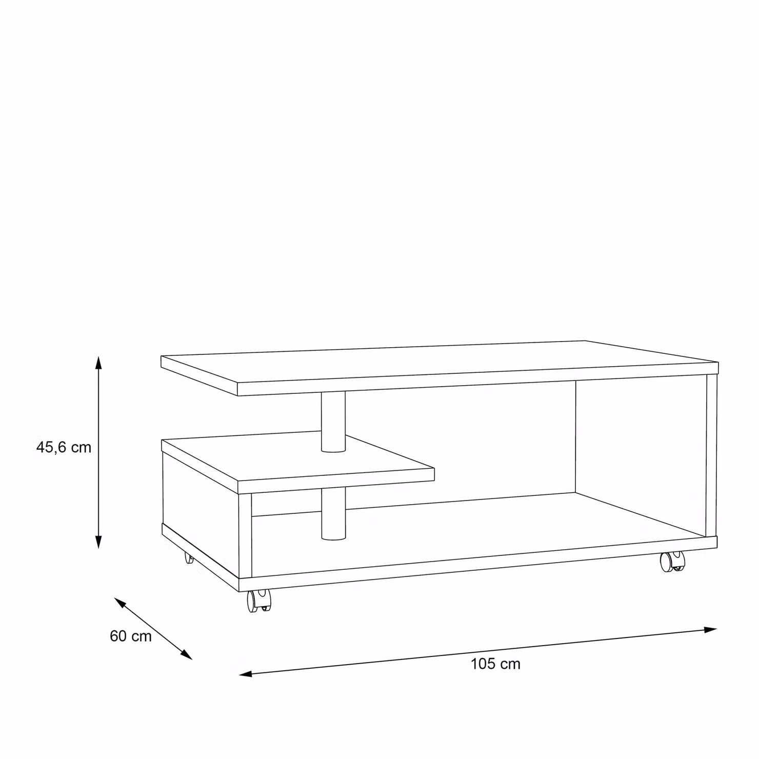 Furniture To Go Bailey Coffee Table in Brown Oak – 4