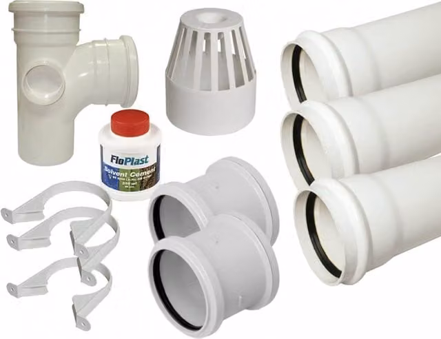 FloPlast Ring Seal Soil Stack Complete Kit, 110mm, White