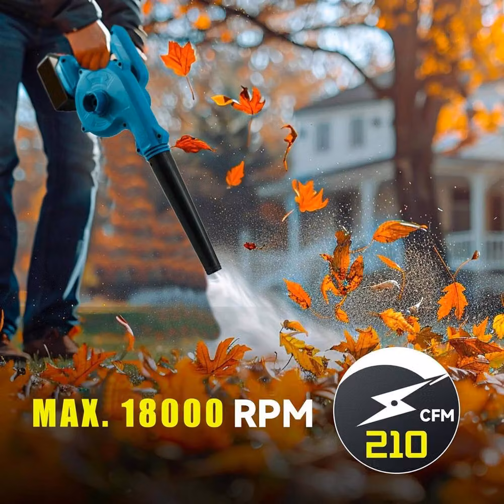 VOGREX 48V Cordless Leaf Blower Vacuum in Blue with 2 x Rechargeable Batteries – 3