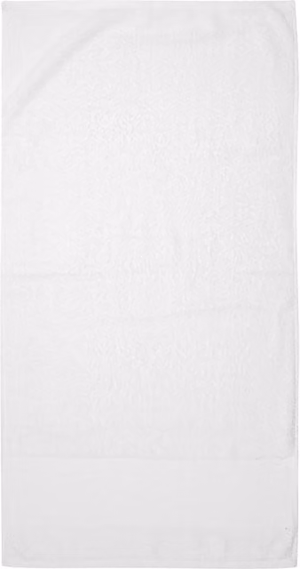 Towel City White Cotton Printable Border Hand Towel with Hanging Loop