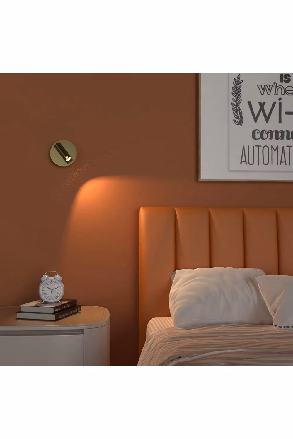 CGC Lighting Scarlet Dimmable LED Rechargeable Magnetic USB Wall Light in Gold/Brass or White – 3