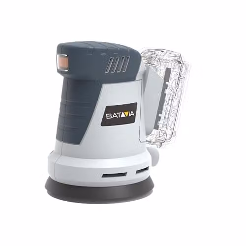 Batavia Maxxpack 18V Cordless Orbital Sander 125mm, Grey and Orange – 1