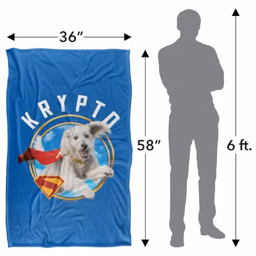 LOGOVISION Superman 2025 Krypto Sky Super Soft Fleece Throw Blanket, Multicolour, W: 91.44 cm x L: 147 cm – 4