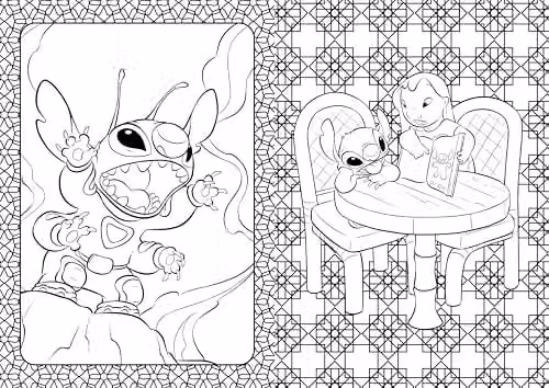 Walt Disney Stitch Colouring Book, Multicolour Paper Paperback – 3