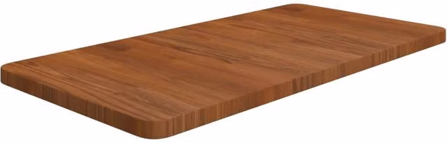 Berkfield Home Dark Brown Treated Solid Wood Bathroom Countertop, W: 80 cm, D: 40 cm, H: 2.5 cm – 1