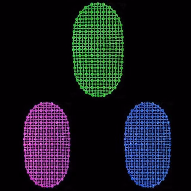 KDMD Circle Padded Plastic Bath Mat in Multicolour, W: 64 cm, D: 34 cm – 1