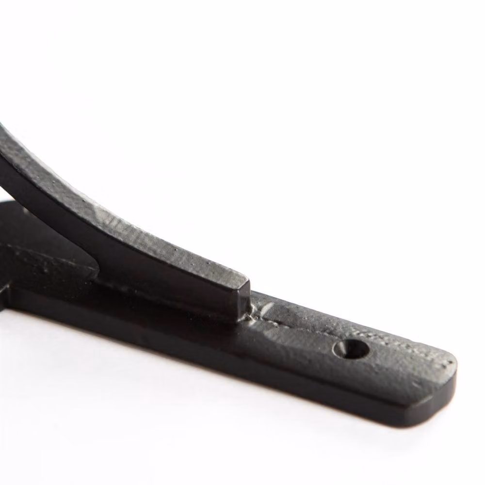 Hammer and Tongs Curved Iron Shelf Bracket, Pack of 4, Matt Black – 2