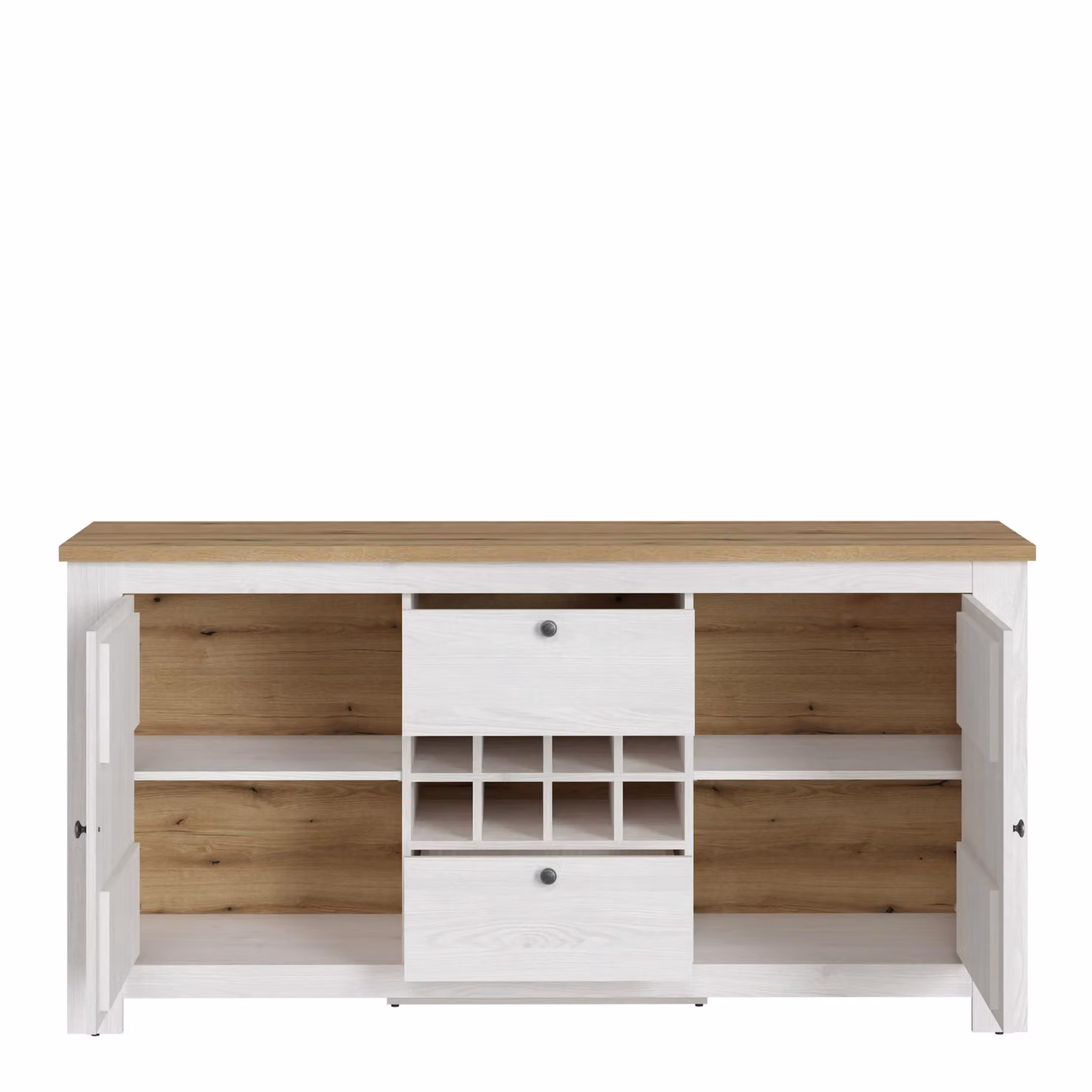 Furniture To Go Celesto White 2 Door 2 Drawer Sideboard with Wine Rack – 2