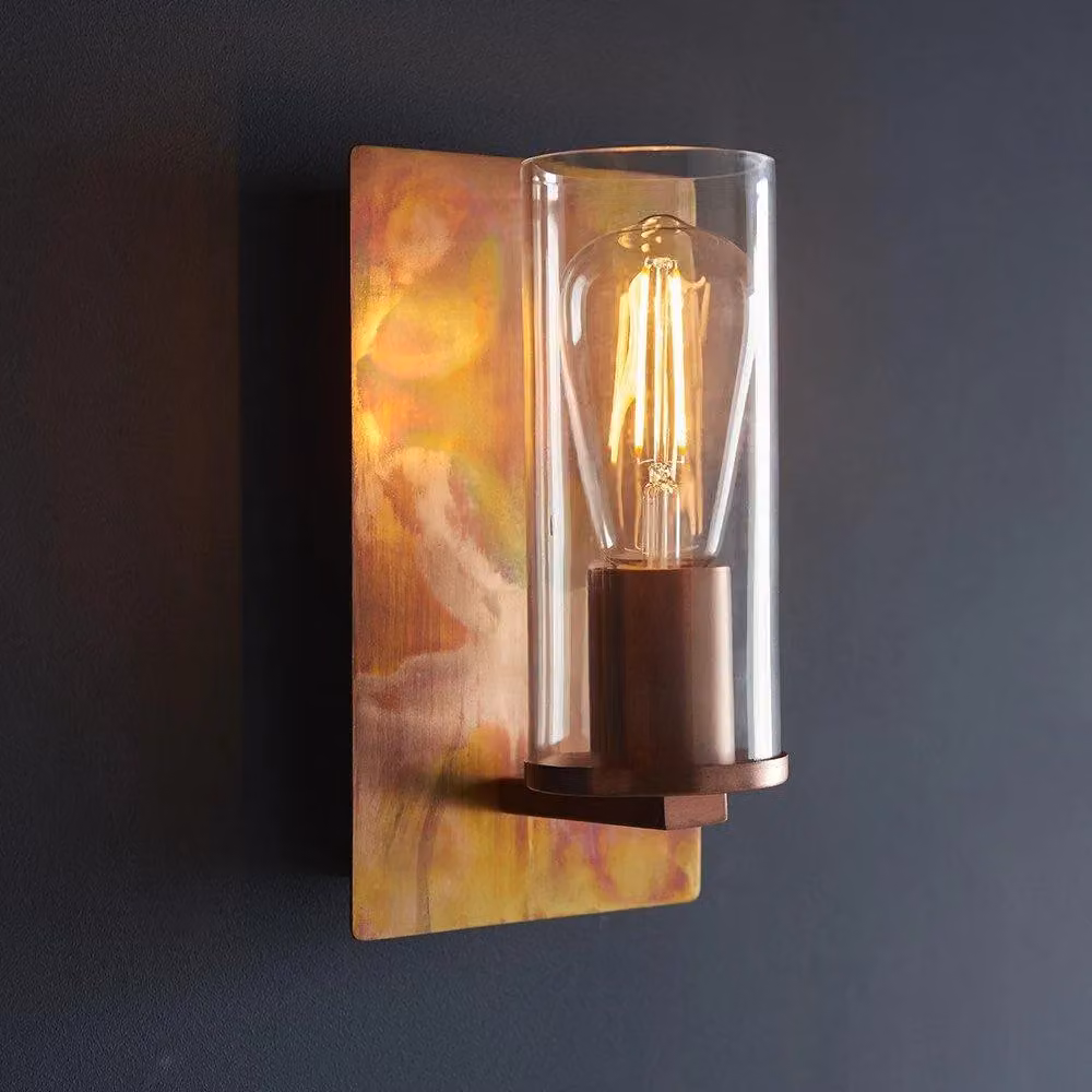 Netlighting PALERMO Dimmable Modern Decorative Glass Wall Lamp in Copper and Transparent – 2
