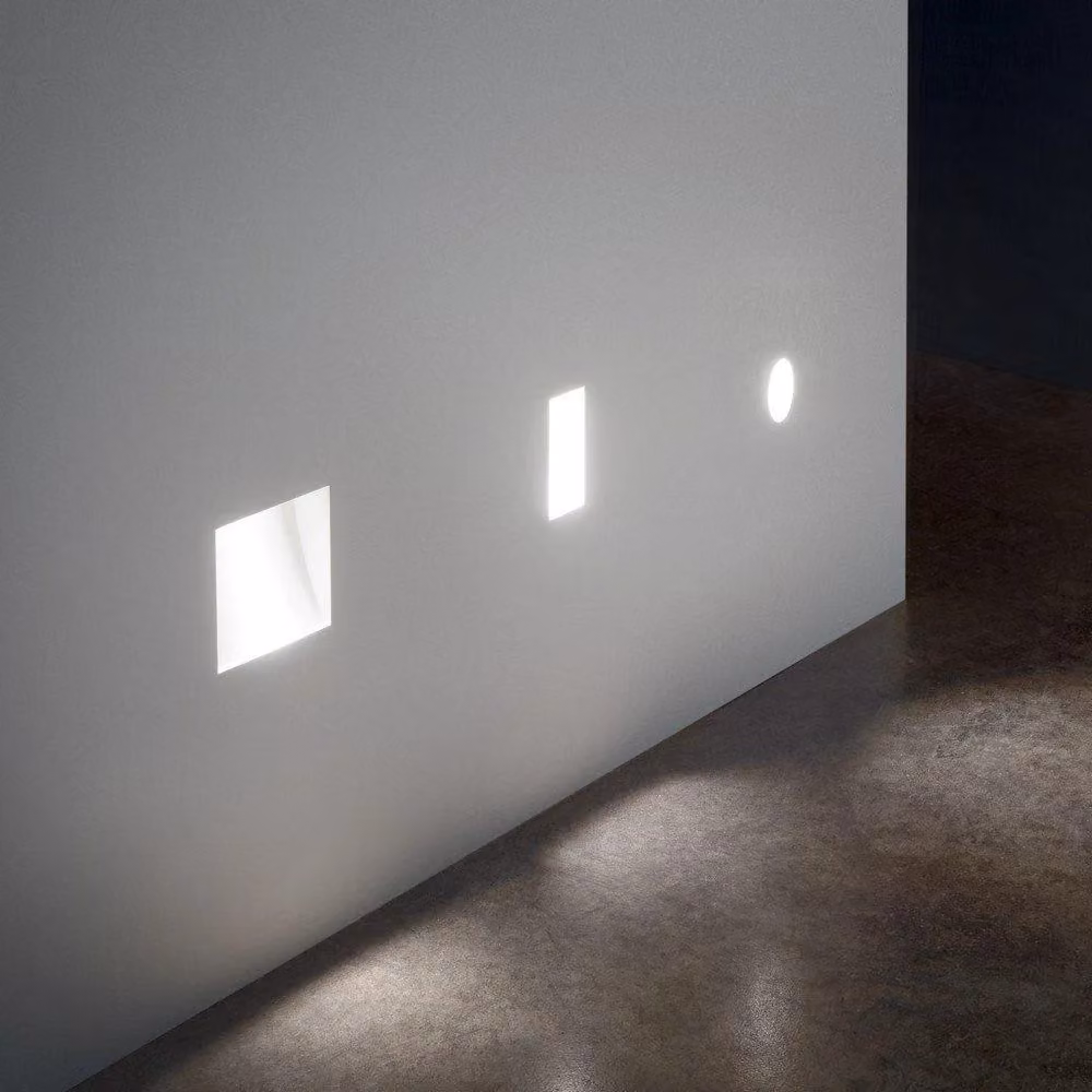 Netlighting Walky3 Integrated LED Recessed Plaster Wall Lamp, White, 3000K Warm White – 2