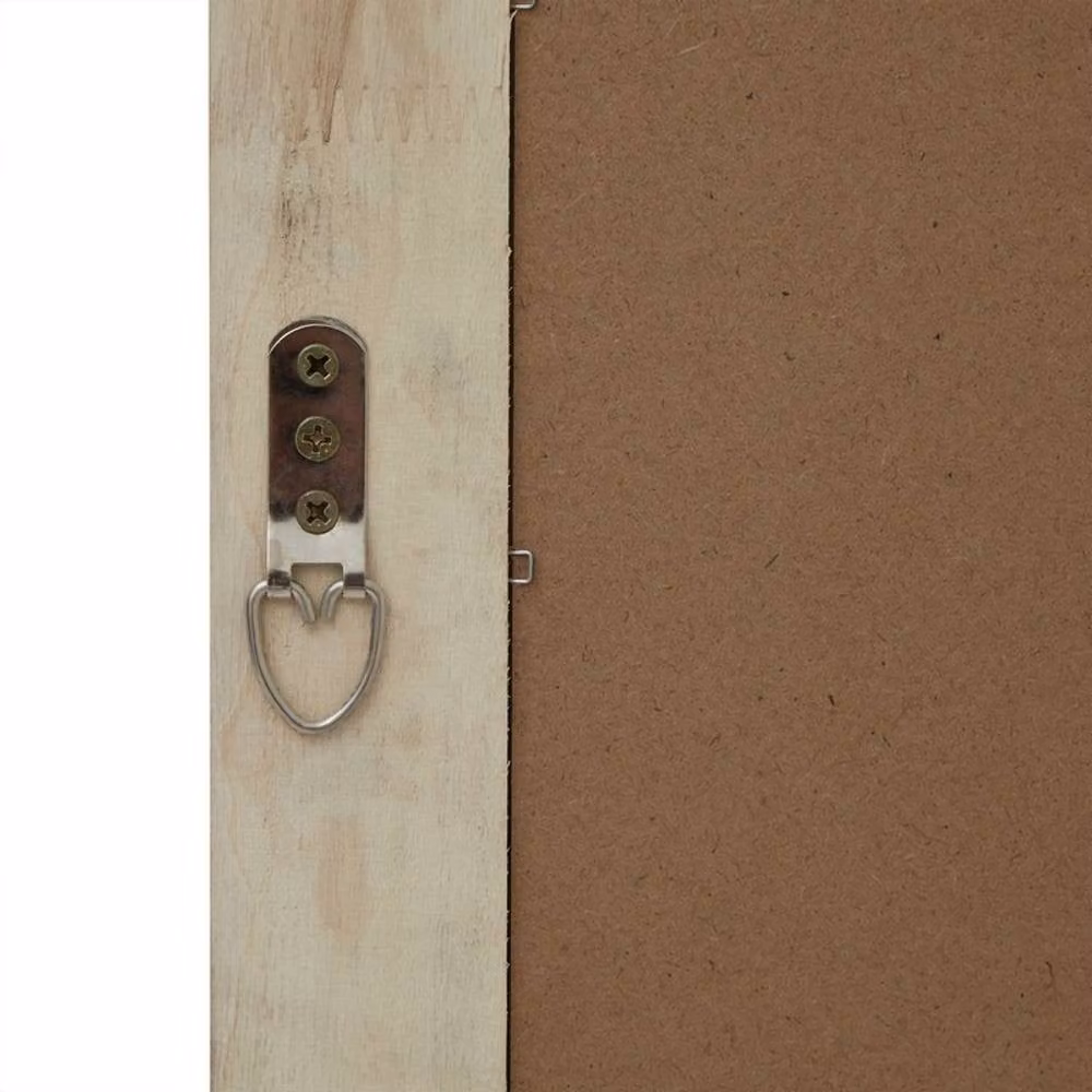 Lemon Pavilion Furniture and Decor Large Rustic Window Wall Mirror in Brown Wood, W: 90 cm, H: 150 cm – 2