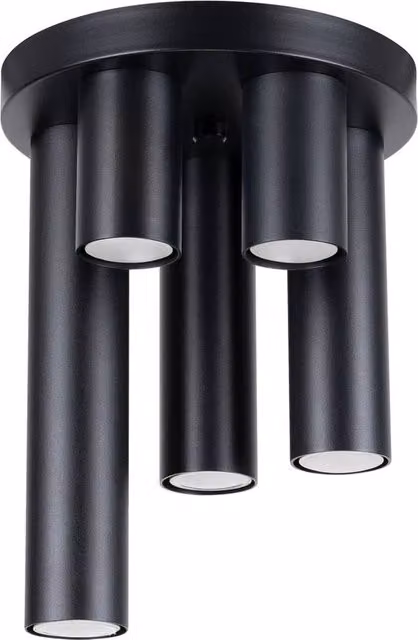 Sollux Lighting Lagos Modern 5-Light Ceiling Lamp in Black, W/D/H: 33 x 25 x 25 cm – 1