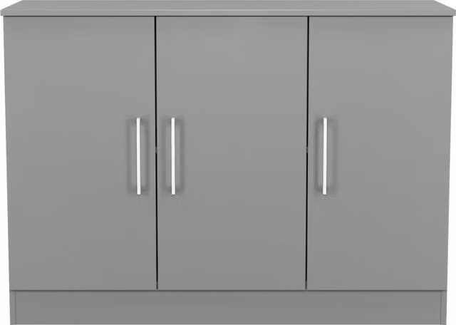 Ready Assembled 2 U Gloucester 3 Door Sideboard in Dark Grey – 1