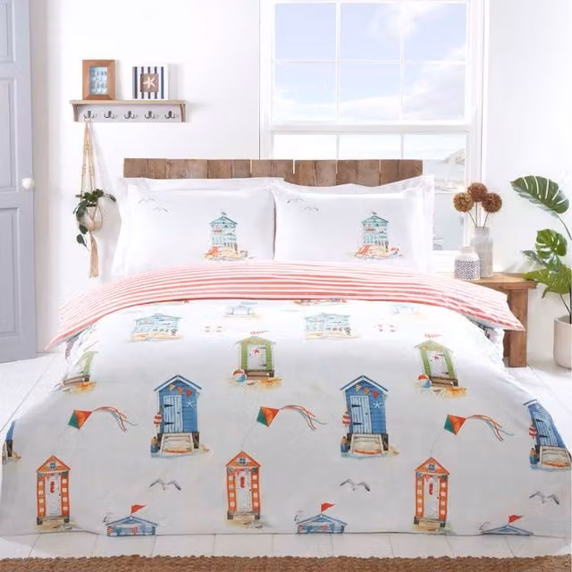 Rapport Home Padstow Microfibre Floral Reversible Duvet Cover Set, Multicolour, W: 180 cm x L: 200 cm