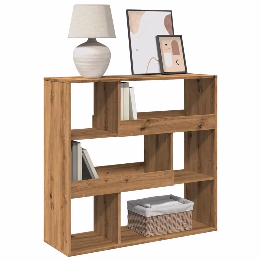 Berkfield Home Artisan Oak Room Divider in Brown, W/D/H: 100 x 33 x 94.5 cm – 3