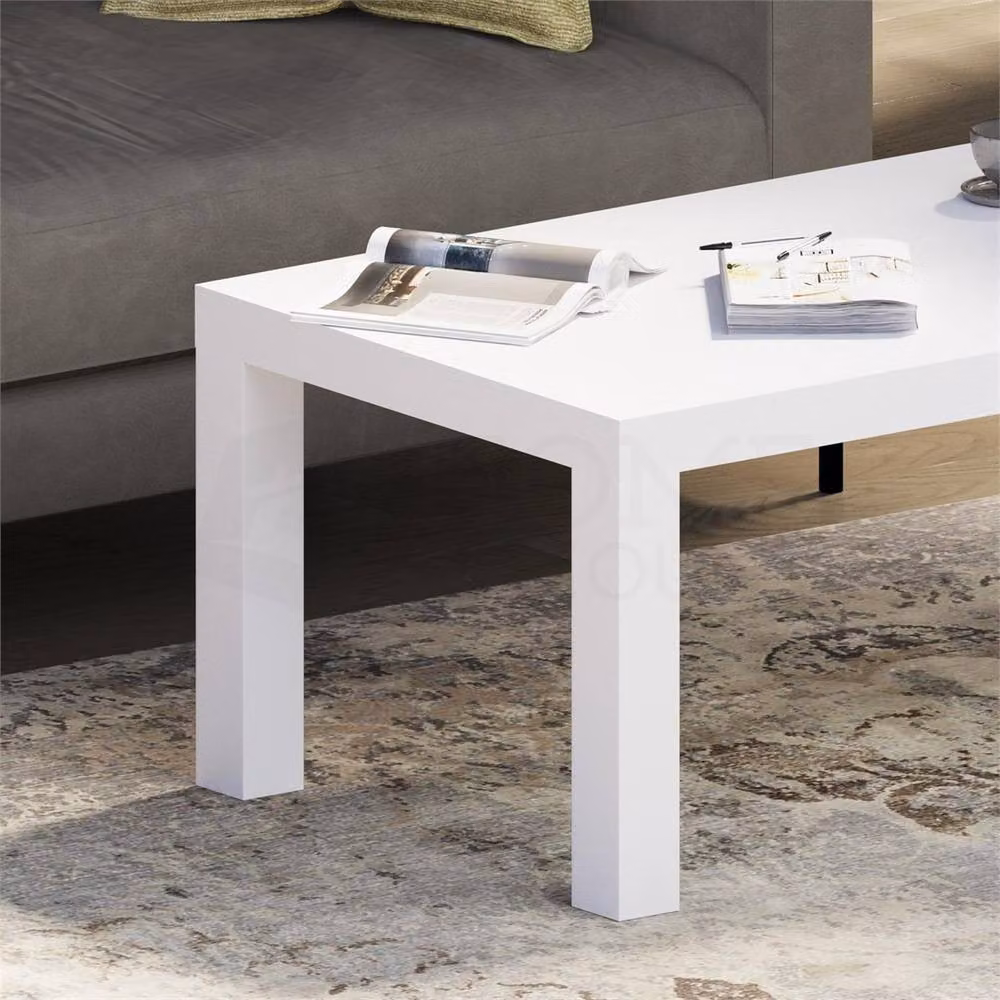 Kelvenix Modern White Wooden Coffee Table – 3