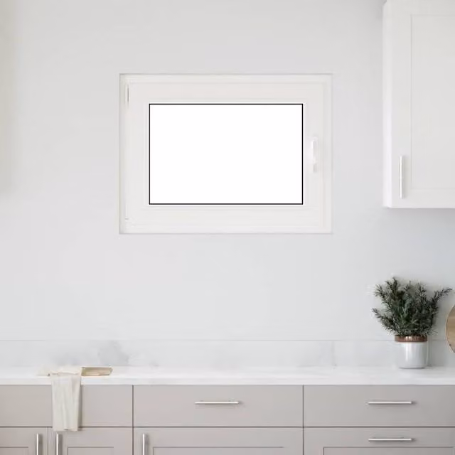 Berkfield Home RISOR White Plastic Basement Tilt and Turn Window, DIN Left, W: 80 cm, H: 50 cm