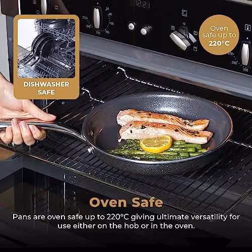 Tower T900207 Cerastone Pro Forged Aluminium 24cm Frying Pan with Ceramic Non-Stick Coating, Grey – 4