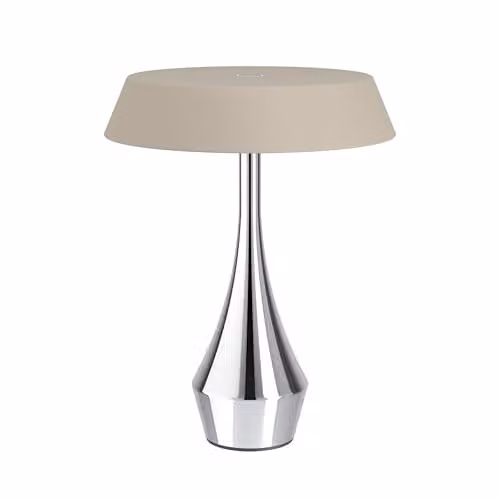 Eglo Turcio Sculptural LED Portable Outdoor Table Lamp in Silver – 1