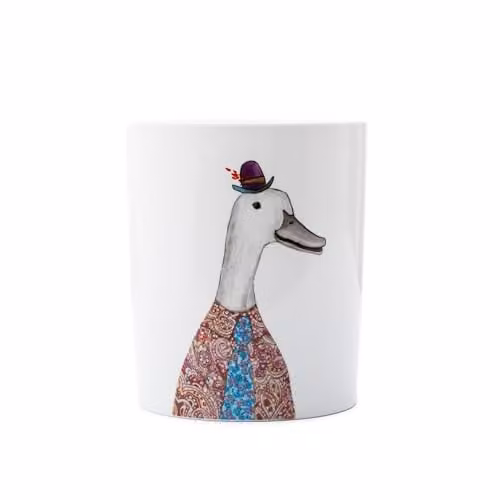 Mikasa Tipperleyhill Decorative Ceramic Utensil Pot, White and Multicolour, W: 14 cm, D: 17 cm, H: 14 cm – 1