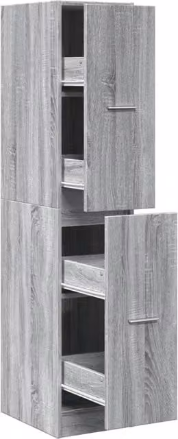 Berkfield Home Apothecary Cabinet in Grey Sonoma, W: 30 cm, D: 41 cm, H: 144.5 cm – 1