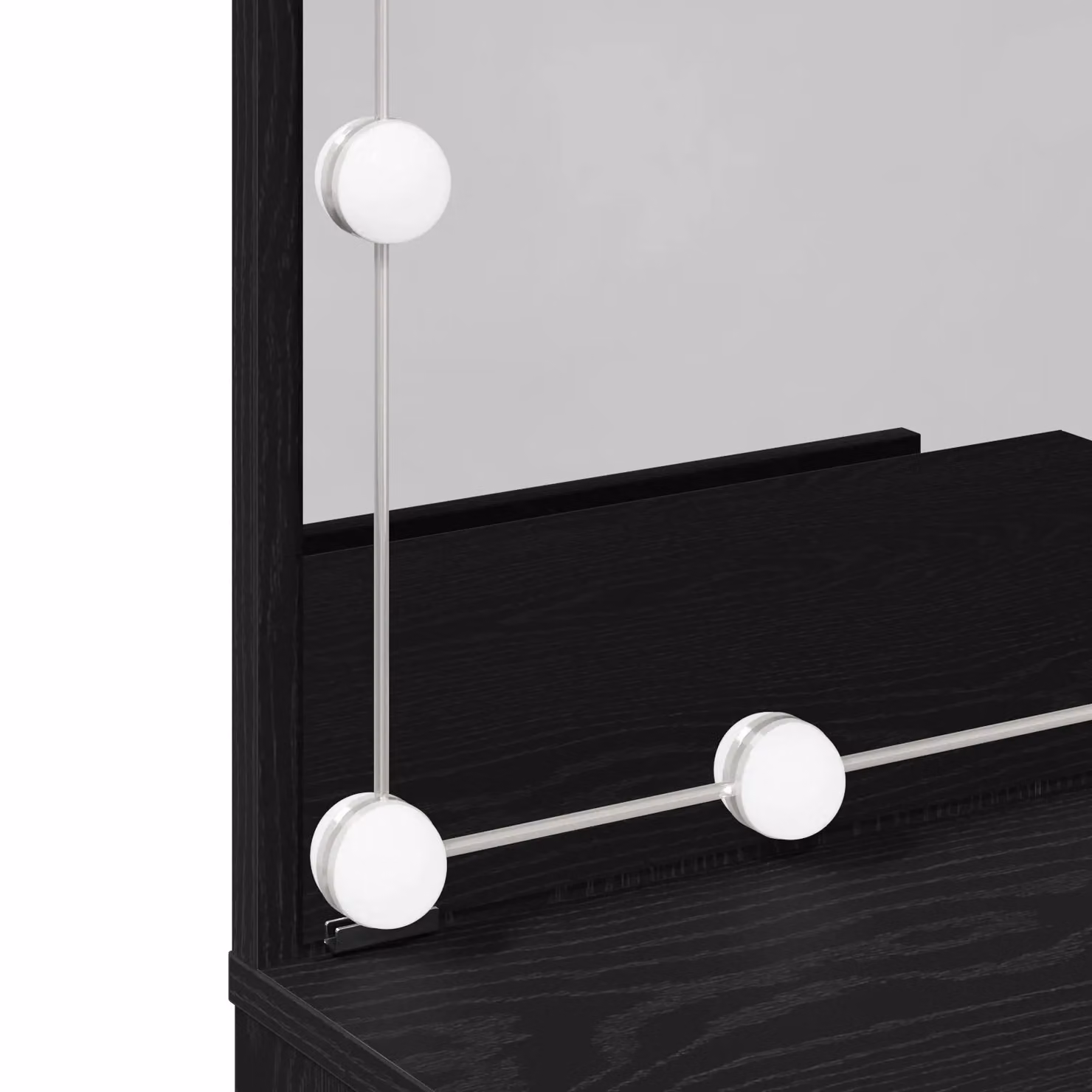 Berkfield Home Hollywood LED Dressing Table in Black Oak, W/D/H: 60 x 40 x 140 cm – 4