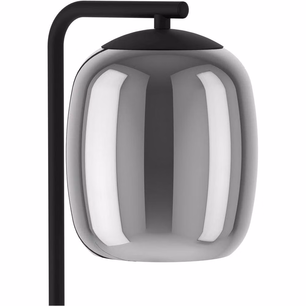 Loops 2 Pack Modern Black LED Table Lamps with Glass Detail – 3