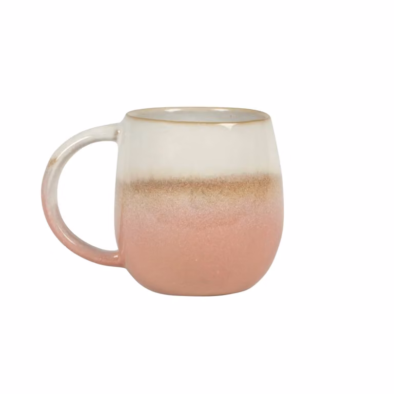Sass & Belle Ombre Dip Glazed Ceramic Stoneware Mug in Pink