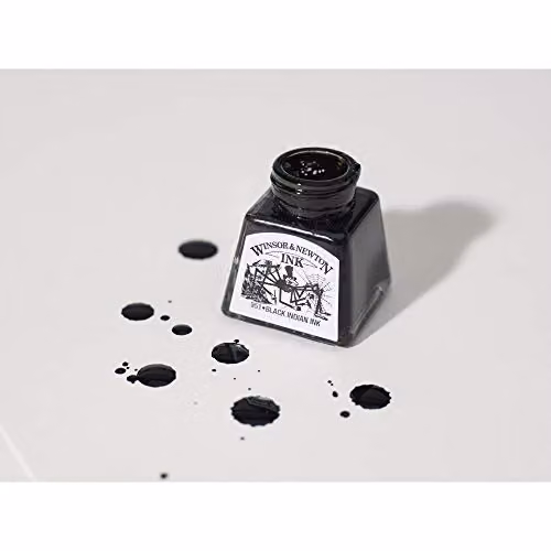 Winsor & Newton Indian Black Drawing Ink, 14 ml – 3