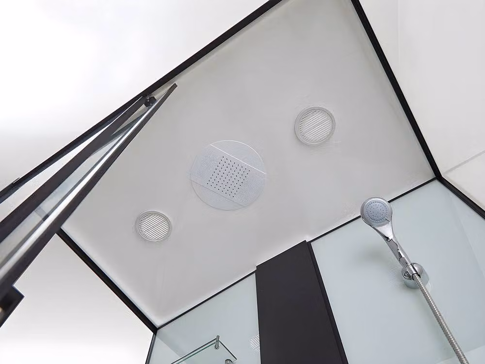 SHOWER&DESIGN Hydromassage Shower Cabin with Body Jets and Hand Shower, Black, W: 120 cm, D: 80 cm, H: 215 cm – 5